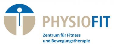 Logo eines Fitnesszentrums mit stilisierten Figuren und dem Schriftzug PHYSIO FIT